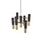 Cwi Lighting Anem 7 Light Down Chandelier With Matte Black & Satin Gold Finish 1015P17-7-129 - alternate 5